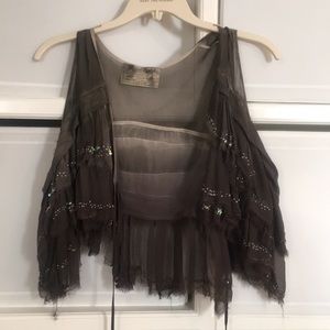 All Saints silk vest